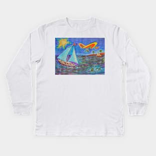 Tempera Sketch - A Gift for a Kid. 2014 Kids Long Sleeve T-Shirt